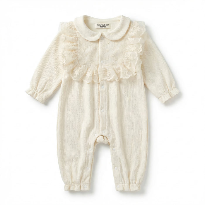 Antique Mist Cotton Fleece Romper