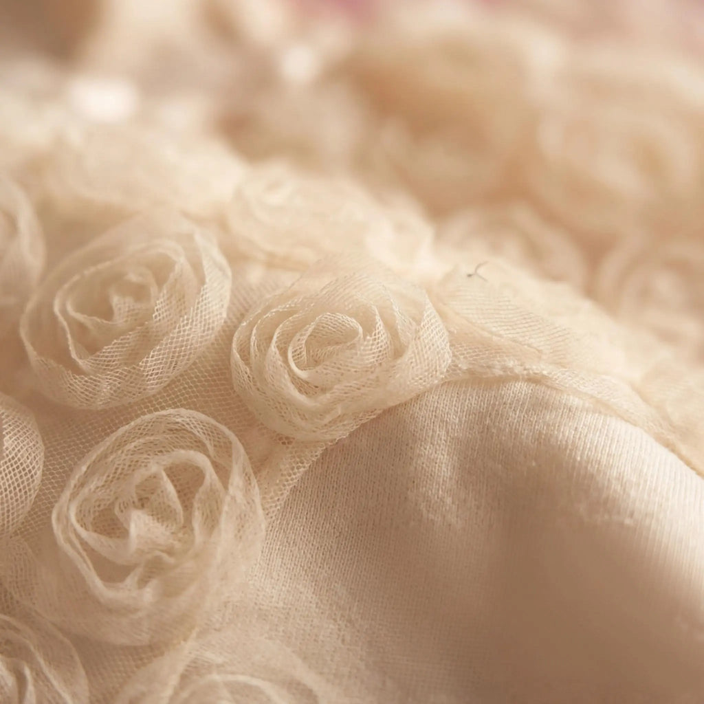 Ethereal Rose Floral Lace Romper Dress