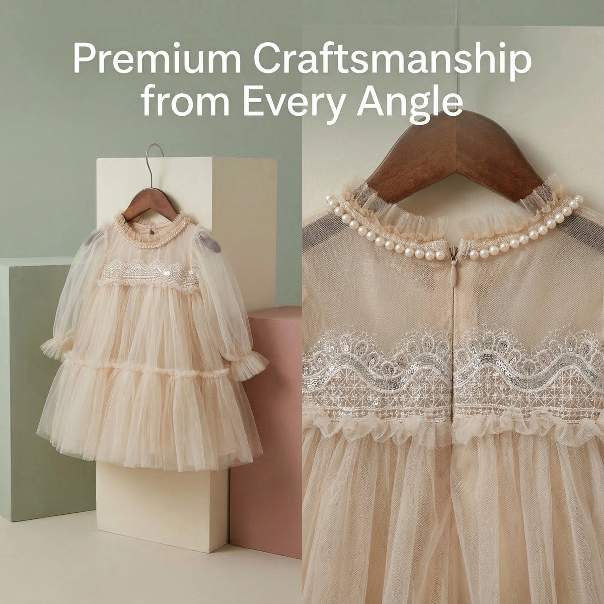 Phantom Pearl Tulle Dress