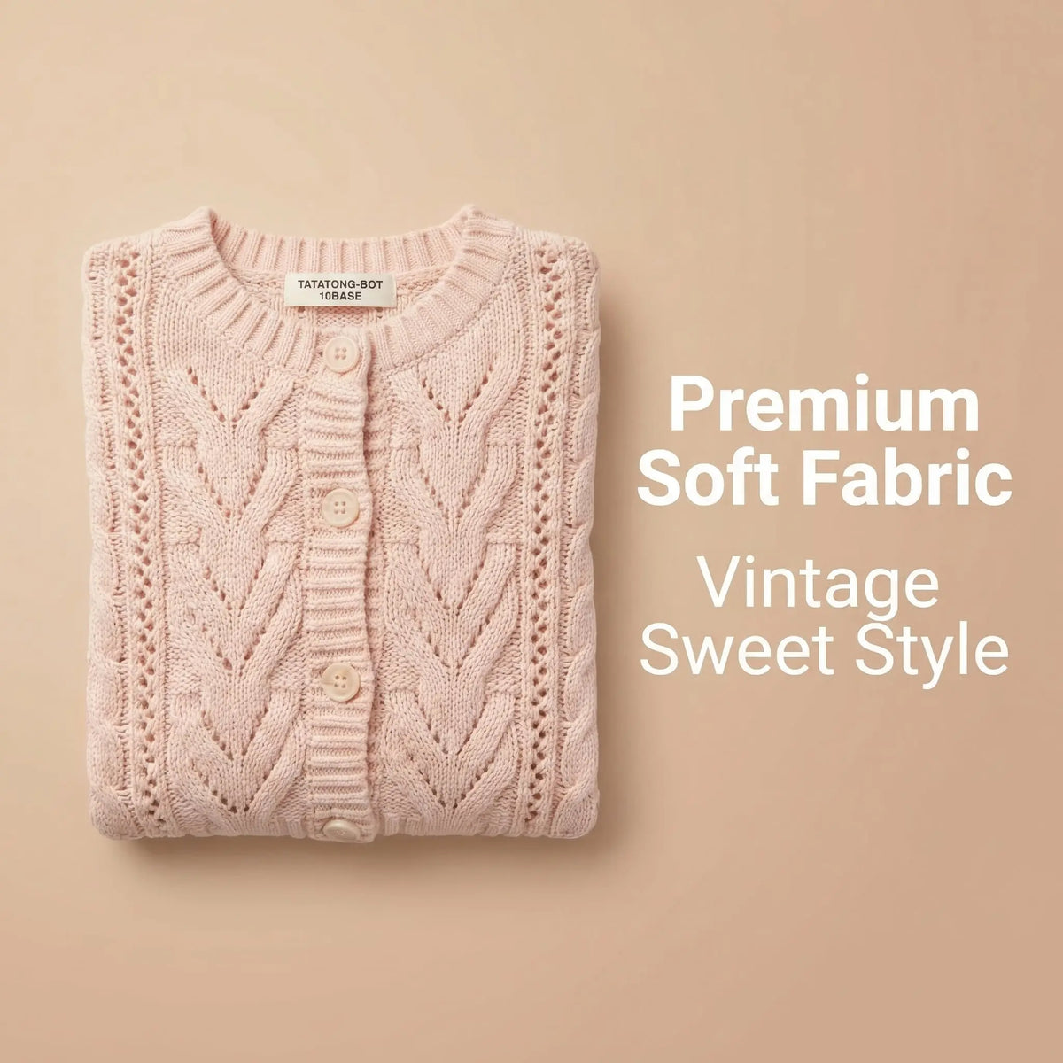 Petal-Stitch Openwork Knit Cardigan
