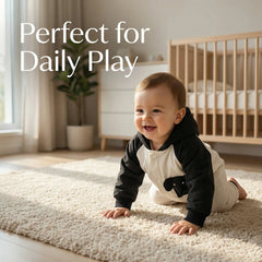 Monochrome Elephas Hooded Baby Romper