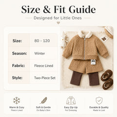 Cozy Cable-Knit Zip Jacket & Shorts Set for Girls