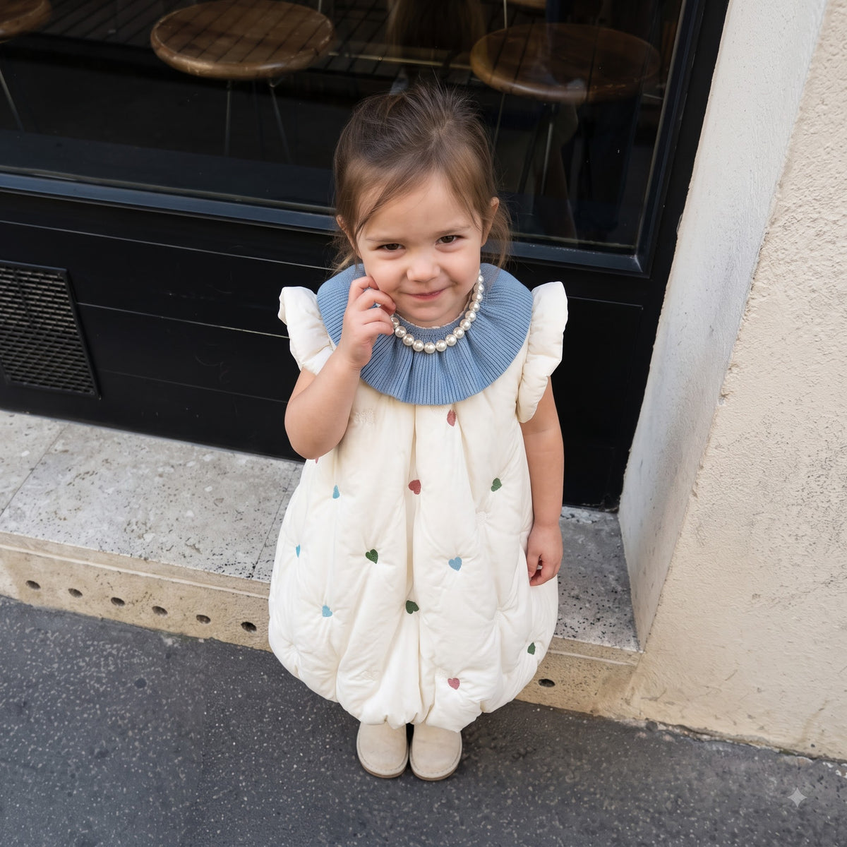 Heirloom Hearts Quilted Puffer Dress for TATATONG Girls