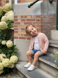 Petal-Stitch Openwork Knit Cardigan