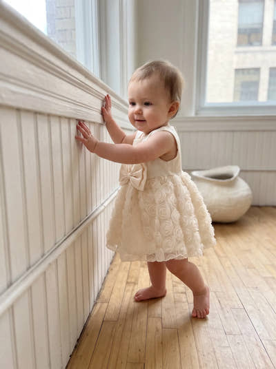 Ethereal Rose Floral Lace Romper Dress
