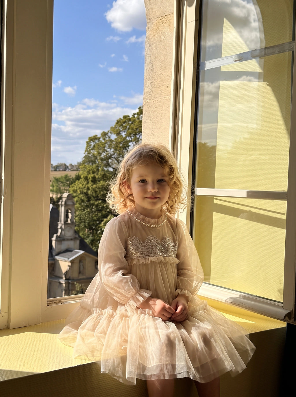 Phantom Pearl Tulle Dress