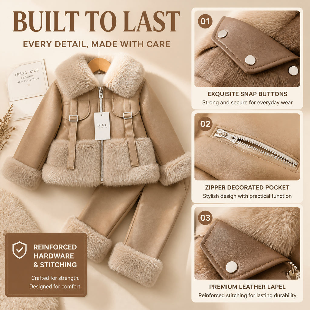 Alpine Aviator Faux-Shearling Jacket & Pants Set