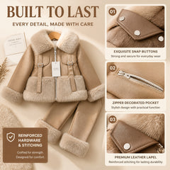Alpine Aviator Faux-Shearling Jacket & Pants Set