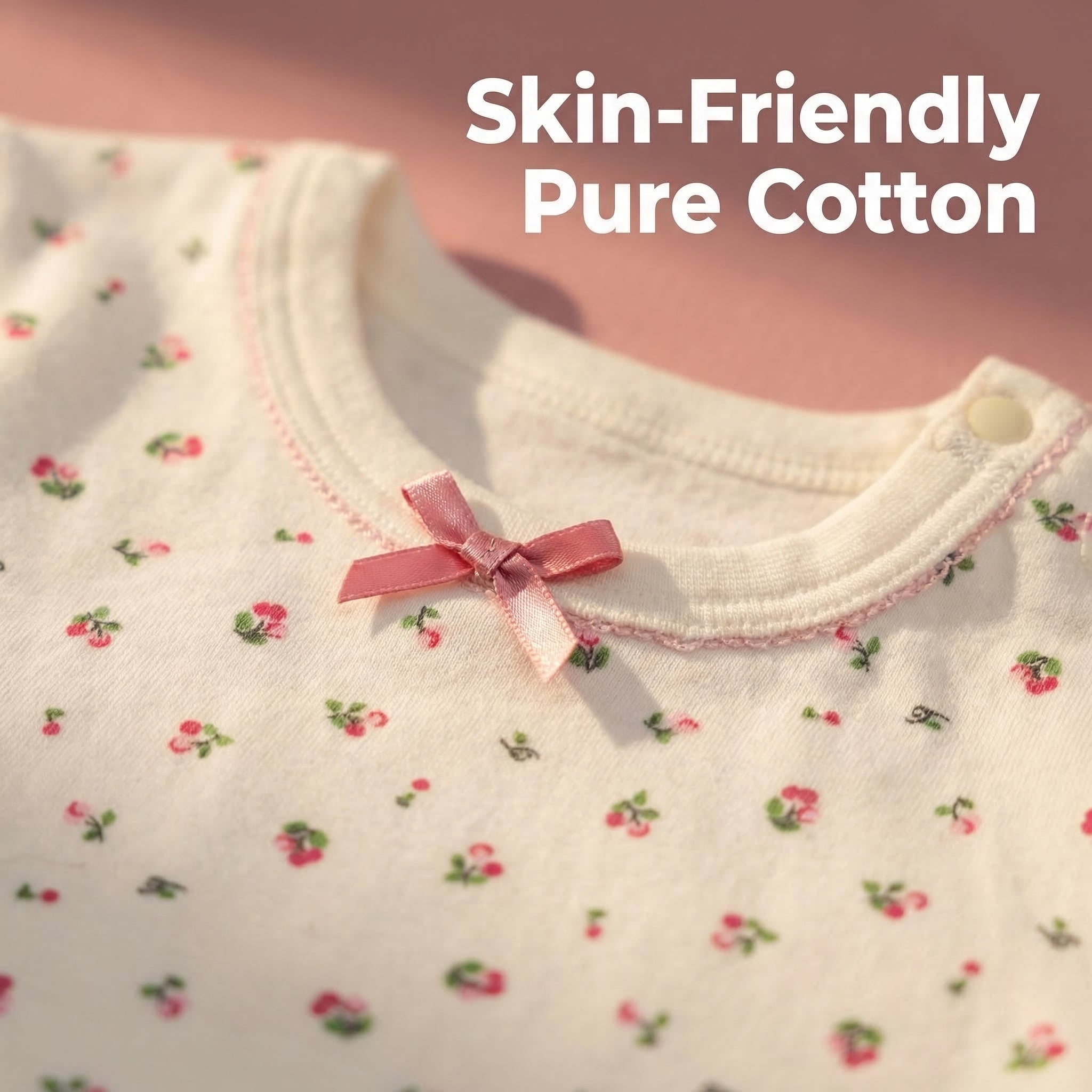 [GOSSAMERE ] 10BASE-09 // "Floral Slumber" Pure Cotton Romper
