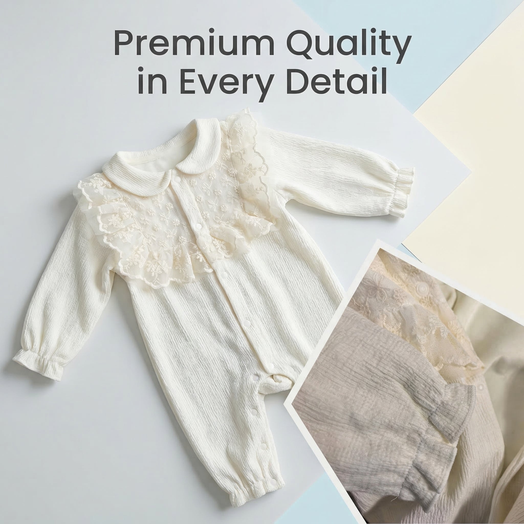 TATATONG-BOT [VESTIGIA] 10BASE-01 "Antique Mist" Heavyweight Bio-Cotton Sensory-Protection Romper // Infant & Toddler Jumpsuit, Sleepwear & Thermal Suit