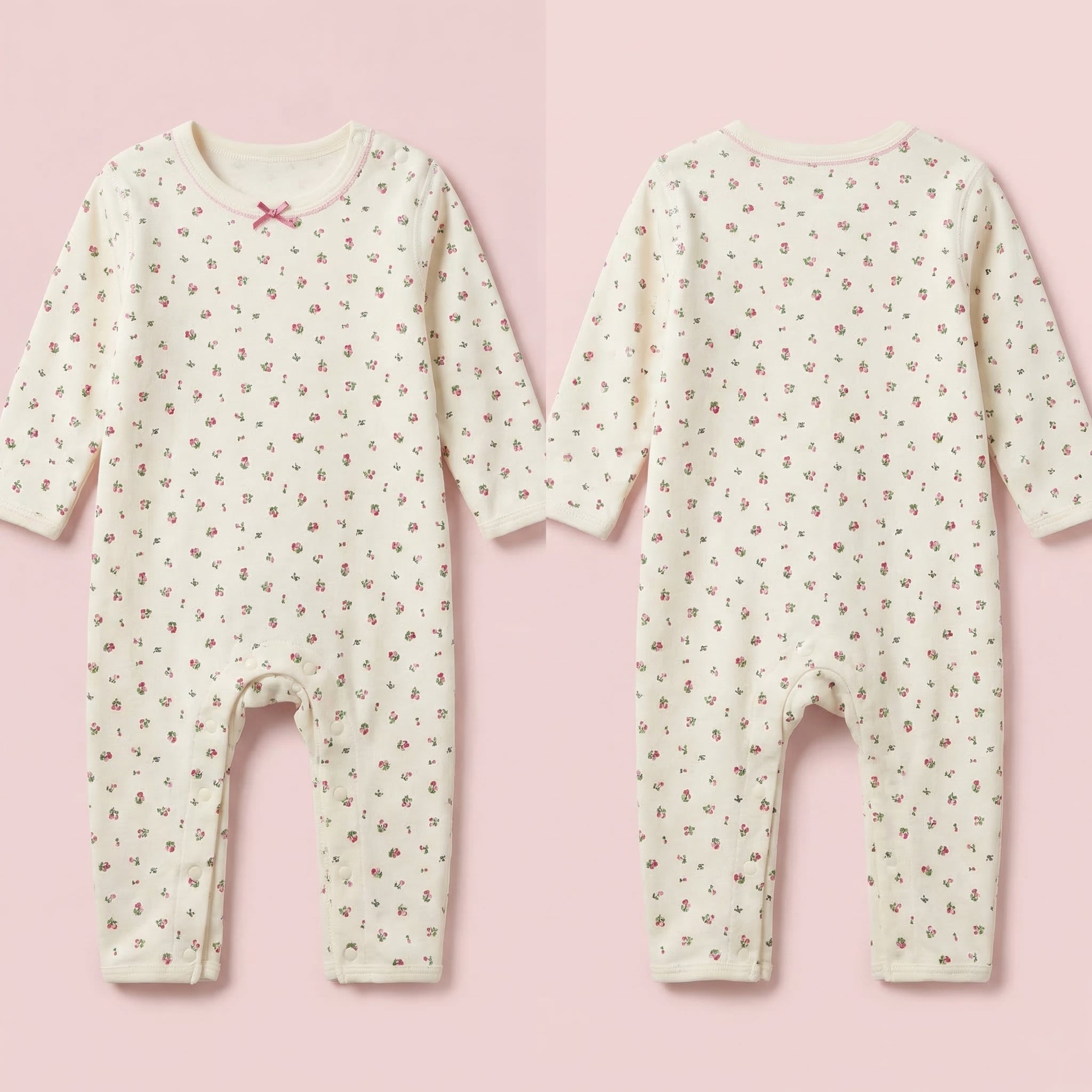 [GOSSAMERE ] 10BASE-09 // "Floral Slumber" Pure Cotton Romper
