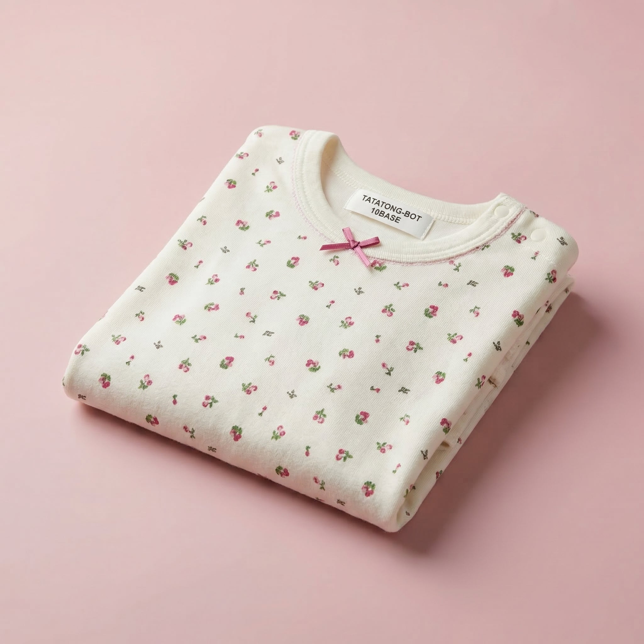 [GOSSAMERE ] 10BASE-09 // "Floral Slumber" Pure Cotton Romper