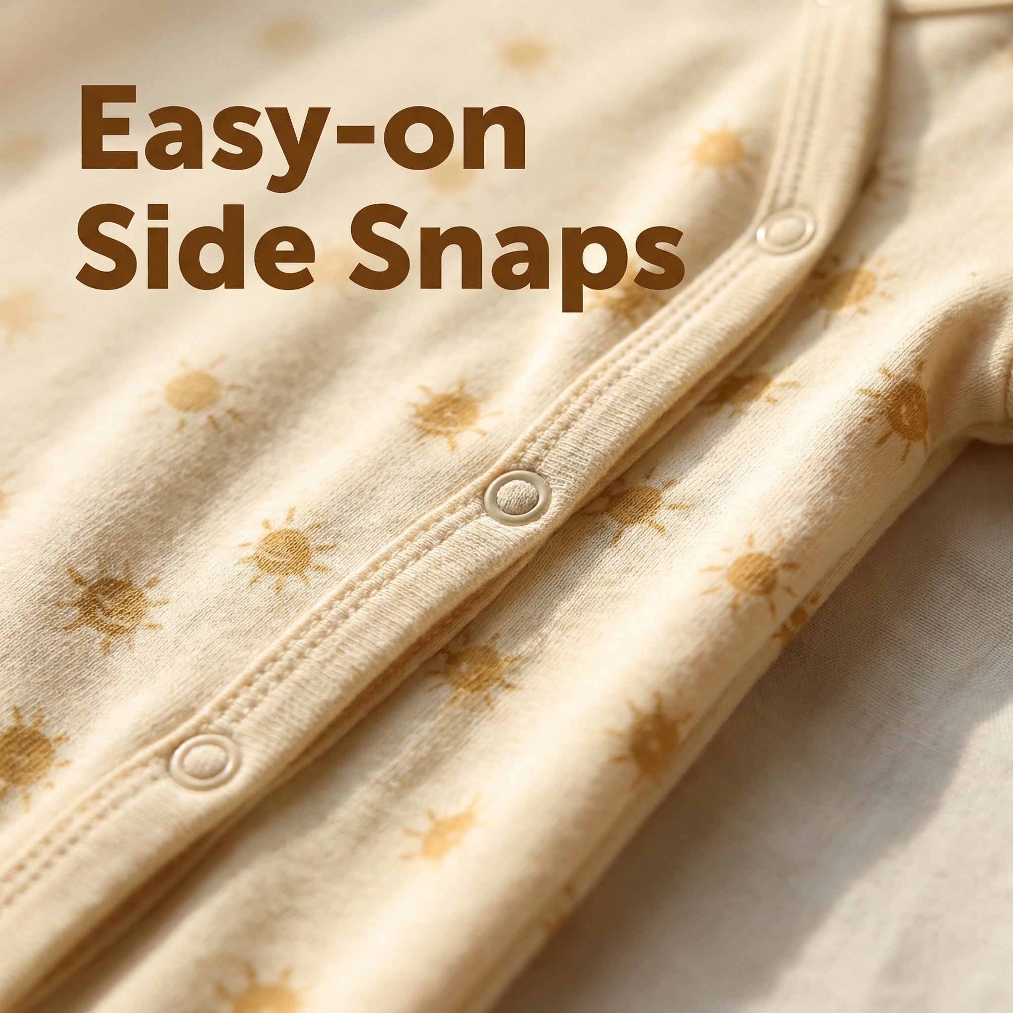 [GOSSAMERE] 10BASE-12 // "Solar Sanctum" Pure Cotton Footed Onesie