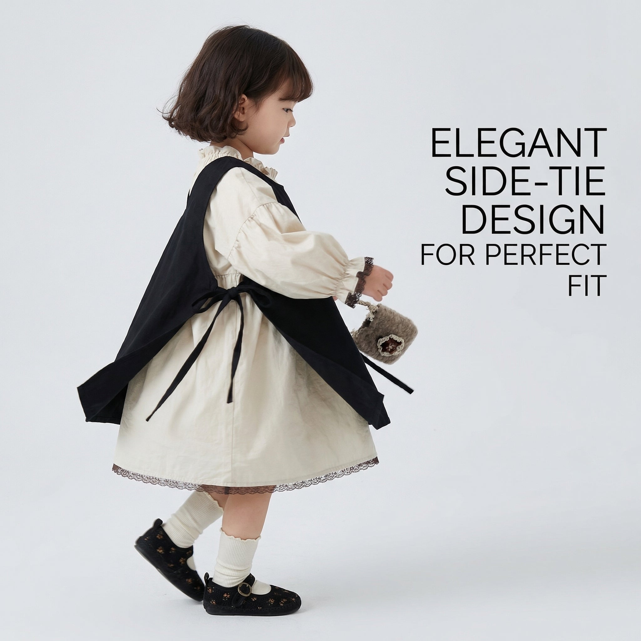 [MONOLITH] 10BASE-11 // "Absolute Contrast" Dual-Layer Side-Tie Dress