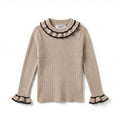 [VESTIGIA] 10BASE-08 // "Scholastic Specimen" Ribbed Ruffle Sweater