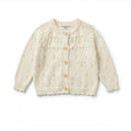 [VESTIGIA] 10BASE-10 // "Botanical Relief" Textured Knit Cardigan