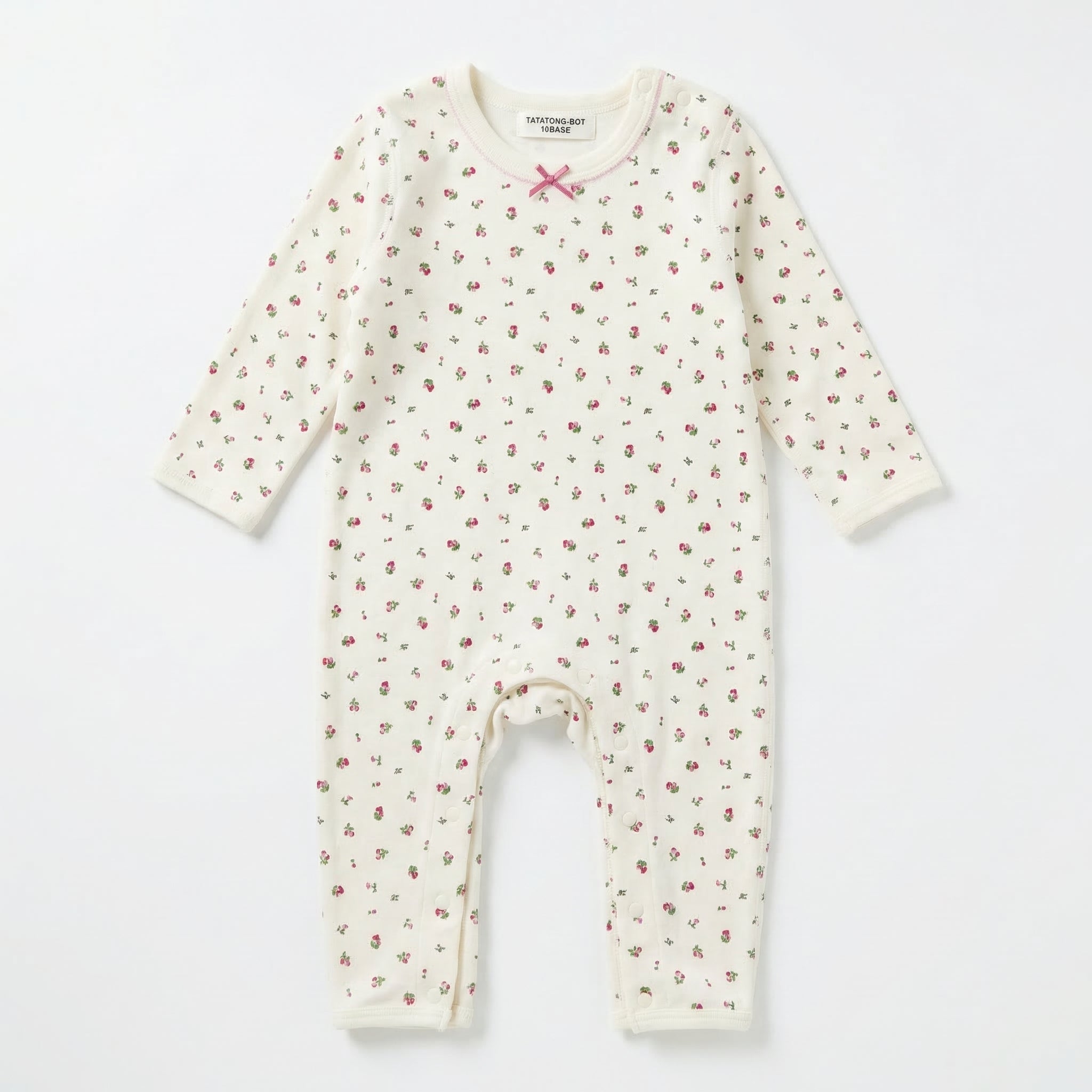 [GOSSAMERE ] 10BASE-09 // "Floral Slumber" Pure Cotton Romper