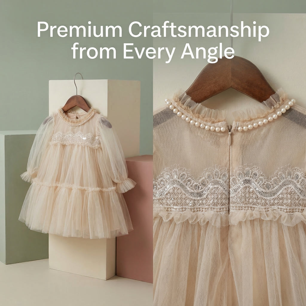[VESTIGIA] 10BASE-04 // "Phantom Pearl" Tulle Restoration Dress