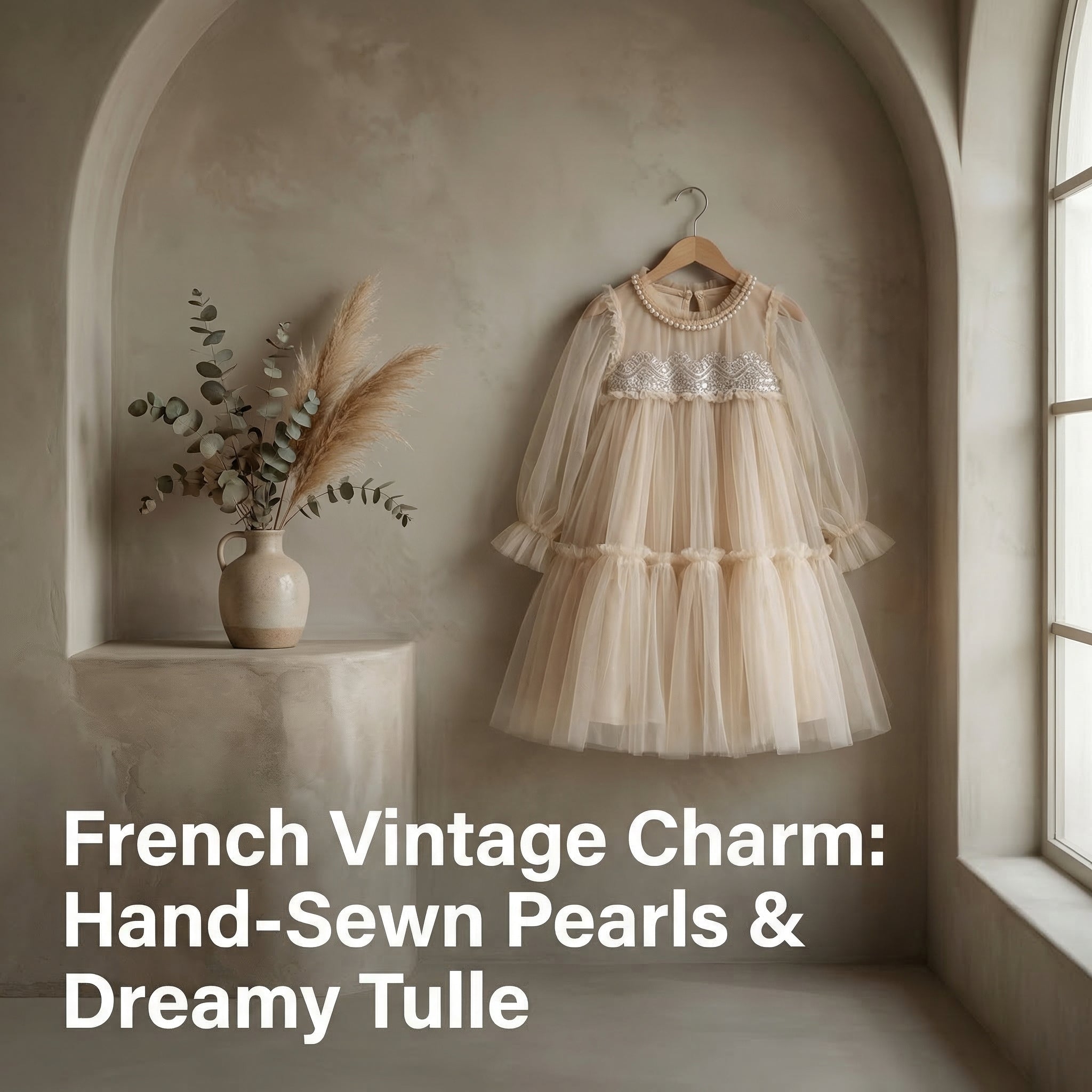 [VESTIGIA] 10BASE-04 // "Phantom Pearl" Tulle Restoration Dress