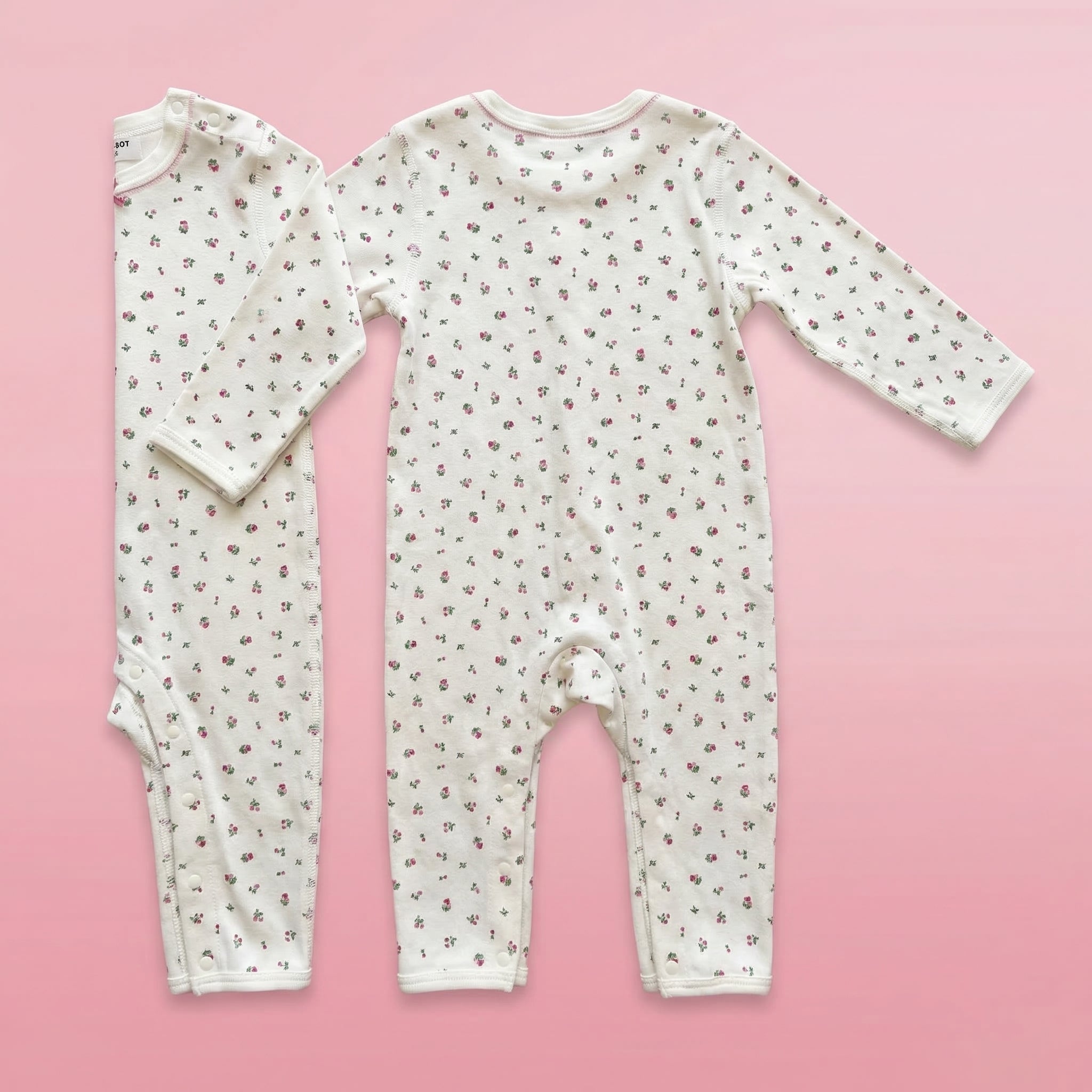 [GOSSAMERE ] 10BASE-09 // "Floral Slumber" Pure Cotton Romper