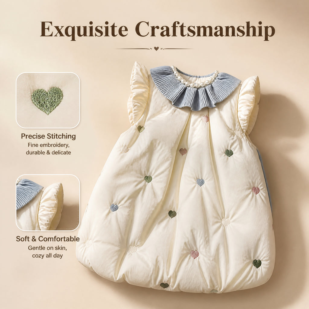 Heirloom Hearts Quilted Puffer Dress for TATATONG Girls