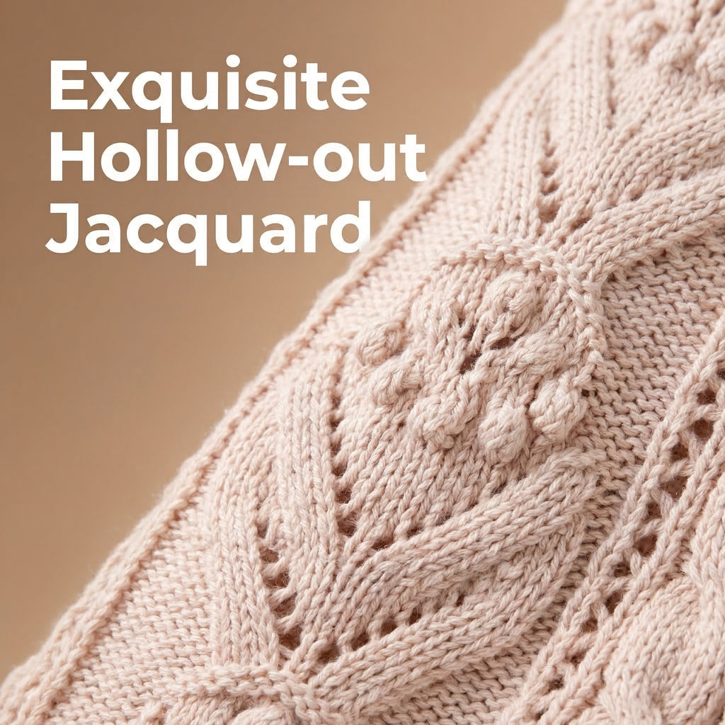 [VESTIGIA] 10BASE-02 // "Petal-Stitch" Open-Work Knit Cardigan