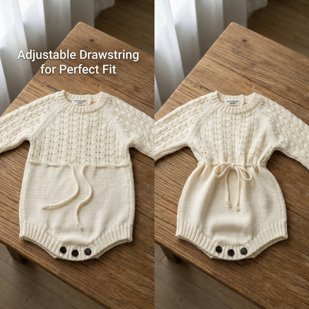 [VESTIGIA] 10BASE-07 // "Pointelle Heritage" Knit Romper