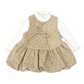 Little Meadow Floral Pinafore Dress & Ruffle-Neck Top Set