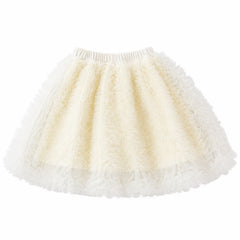 Ivory Cloud Textured Tulle Party Skirt for TATATONG Girls