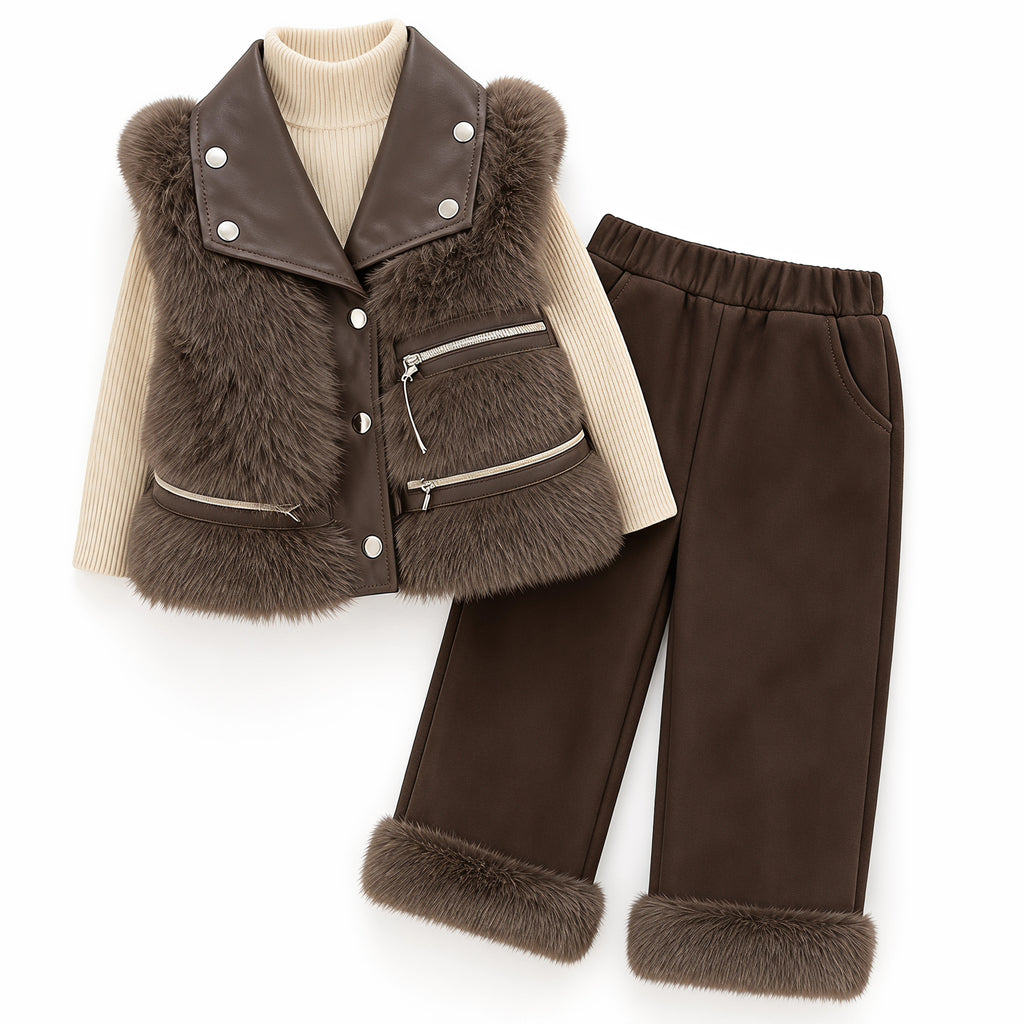 Alpine Aviator Faux-Shearling Jacket & Pants Set
