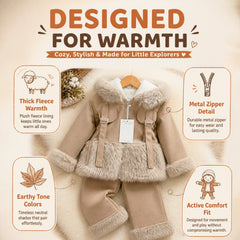 Alpine Aviator Faux-Shearling Jacket & Pants Set