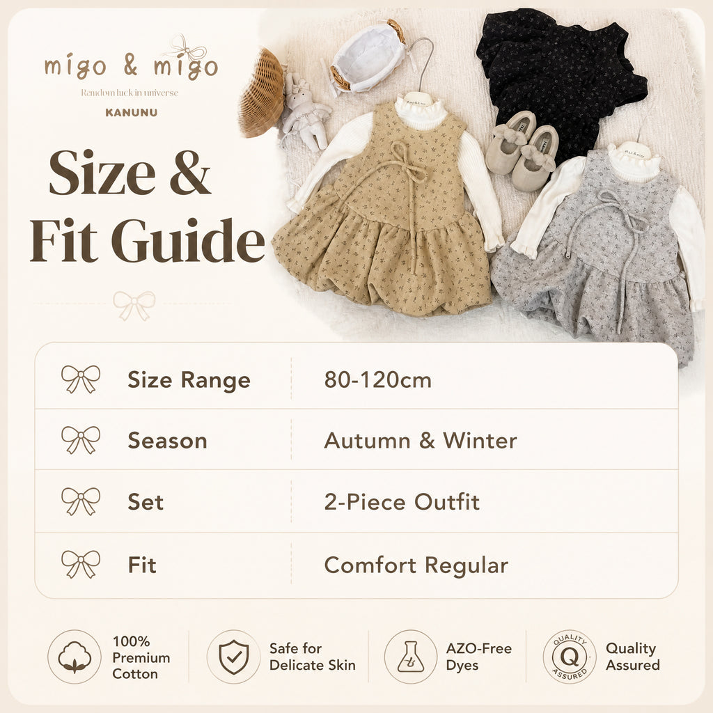 Little Meadow Floral Pinafore Dress & Ruffle-Neck Top Set