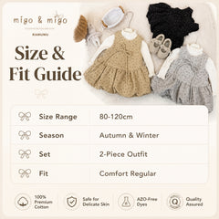 Little Meadow Floral Pinafore Dress & Ruffle-Neck Top Set