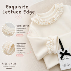 Little Petal Ruffle-Collar Long-Sleeve Top for TATATONG Girls