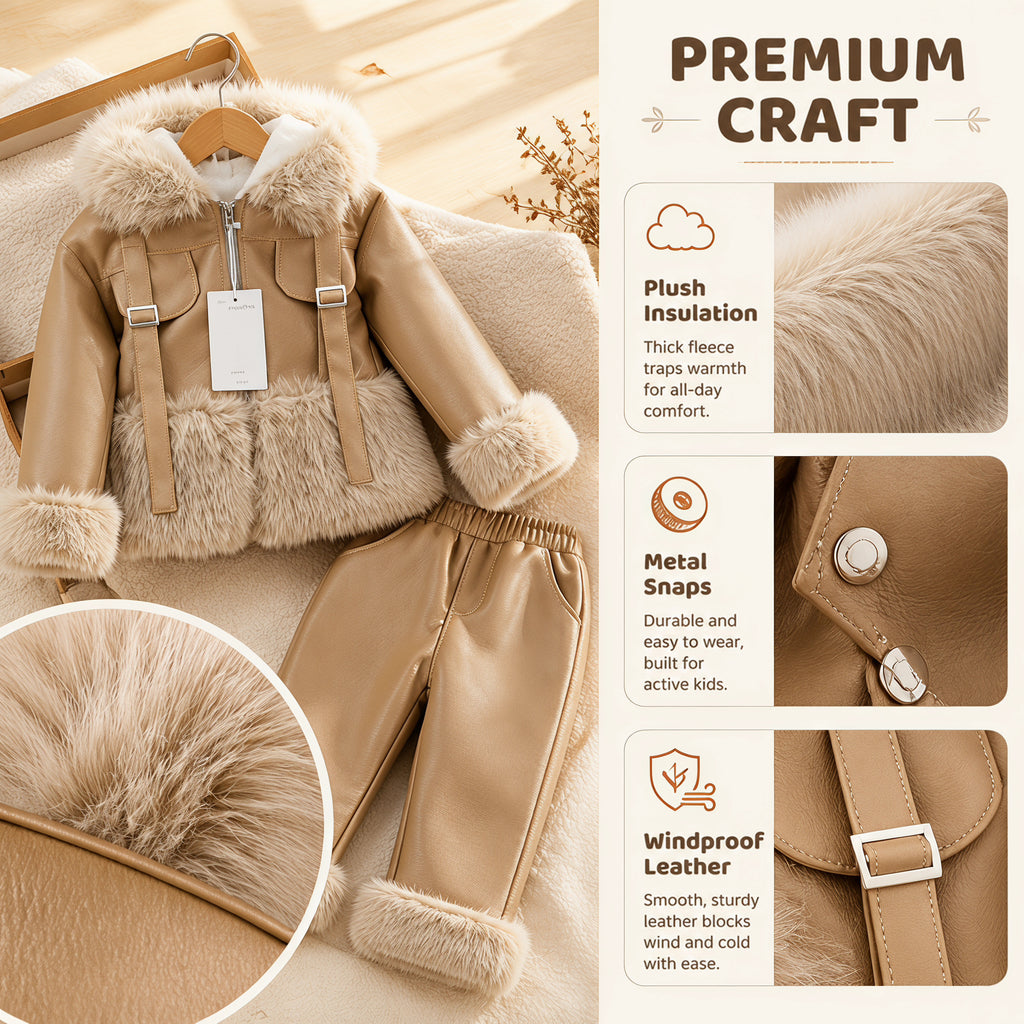 Alpine Aviator Faux-Shearling Jacket & Pants Set