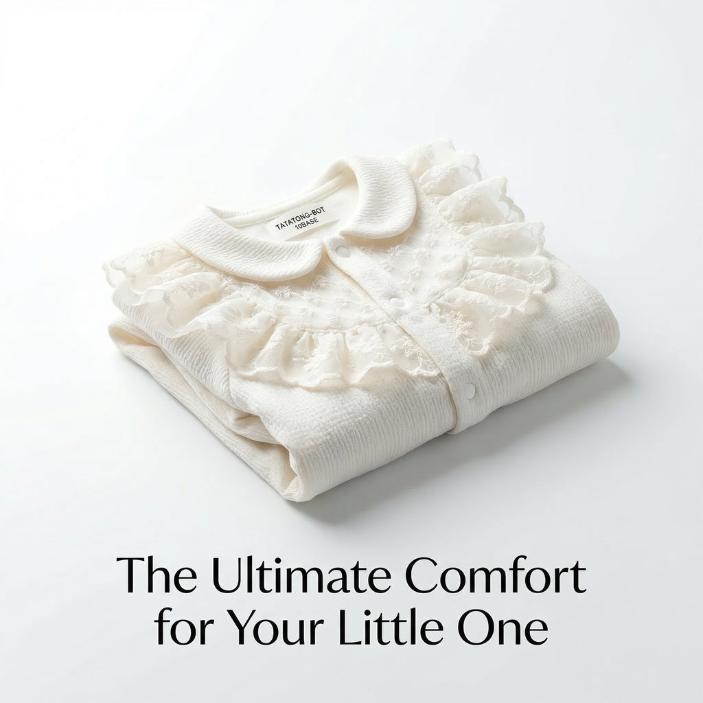 TATATONG-BOT [VESTIGIA] 10BASE-01 "Antique Mist" Heavyweight Bio-Cotton Sensory-Protection Romper // Infant & Toddler Jumpsuit, Sleepwear & Thermal Suit